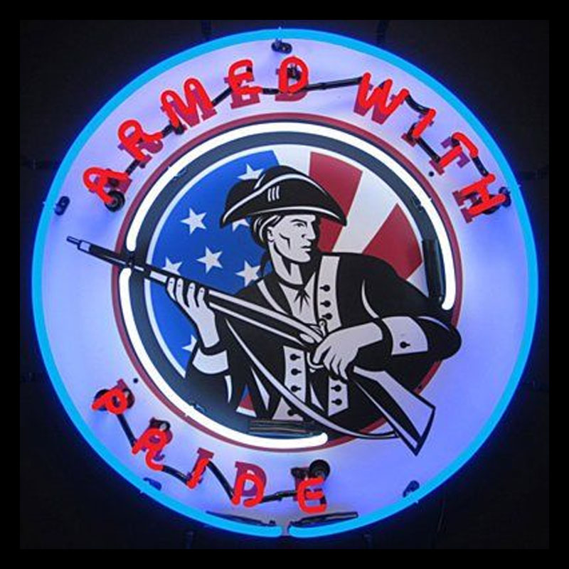 Commercial Printing Ink - Neon Sign For Family Armed With