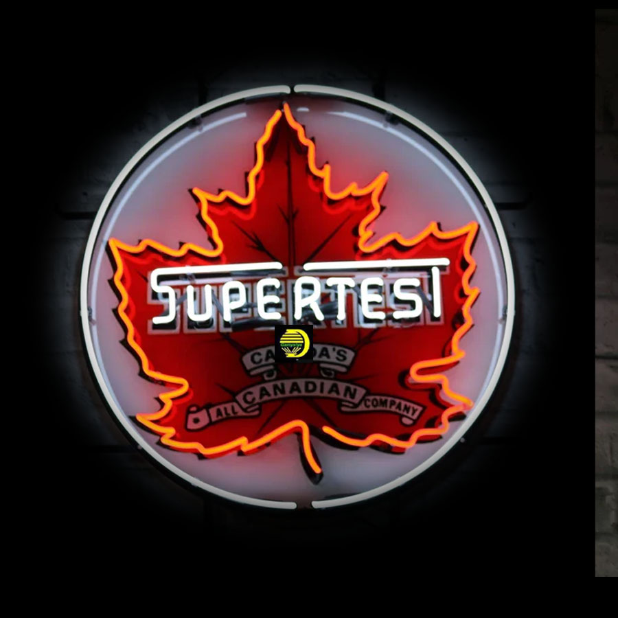 Commercial Glass Printing - Supertes Petroleu Gas Oil Neon Light
