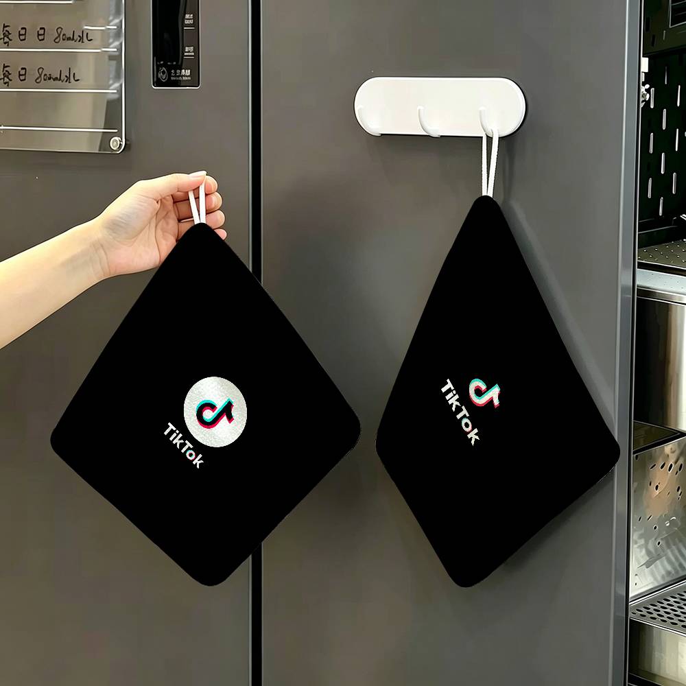 Commercial Printing Logo - T-TikToks Logo Polyester Cotton Hand Wiping