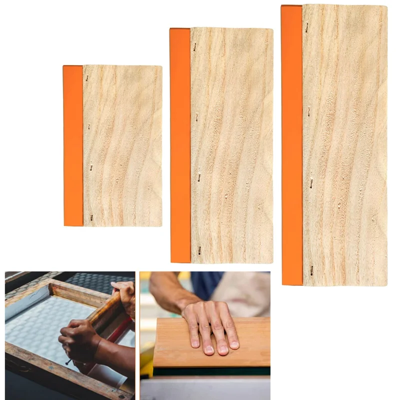 Commercial Printing Ink - 13-50cm Wood Handle Screen Printing Squeegee