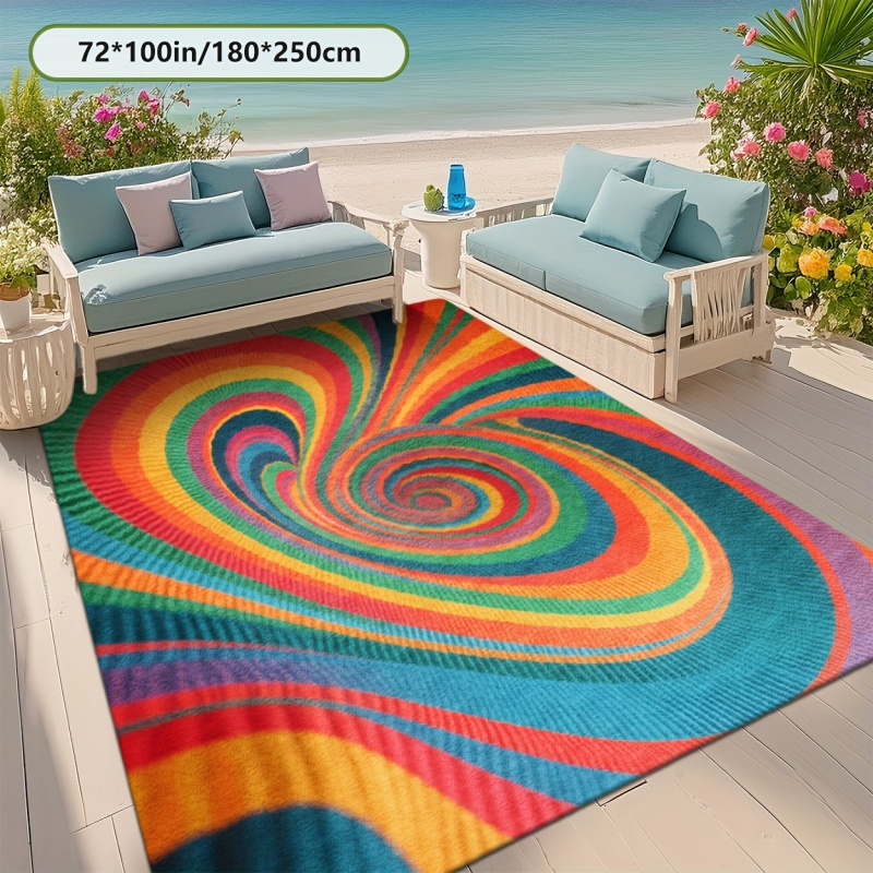 Commercial Printing House - VIKAMA Rainbow Swirl Print Outdoor Area
