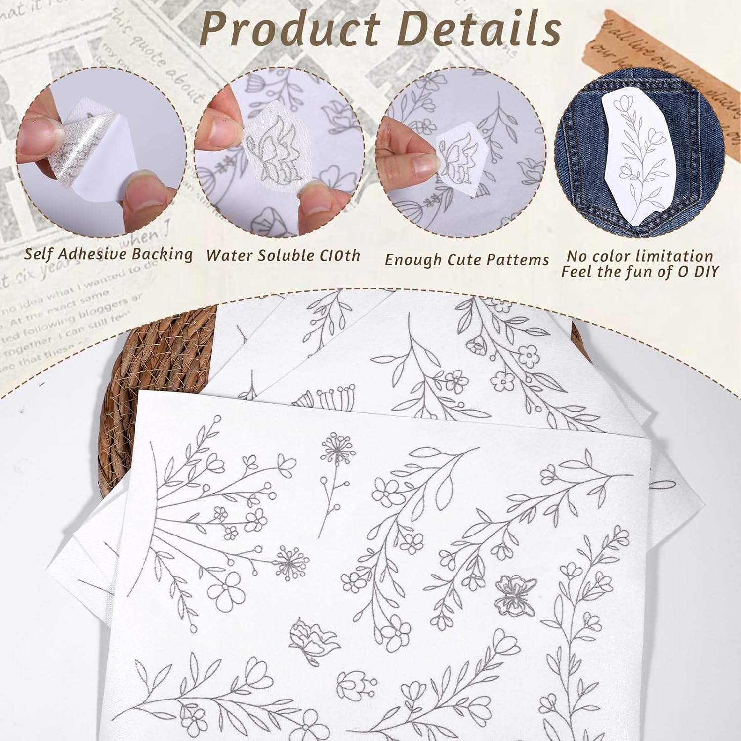 Stick & Stitch Water Soluble E - Embroidery Stabilizer Backing ulasan dan harga