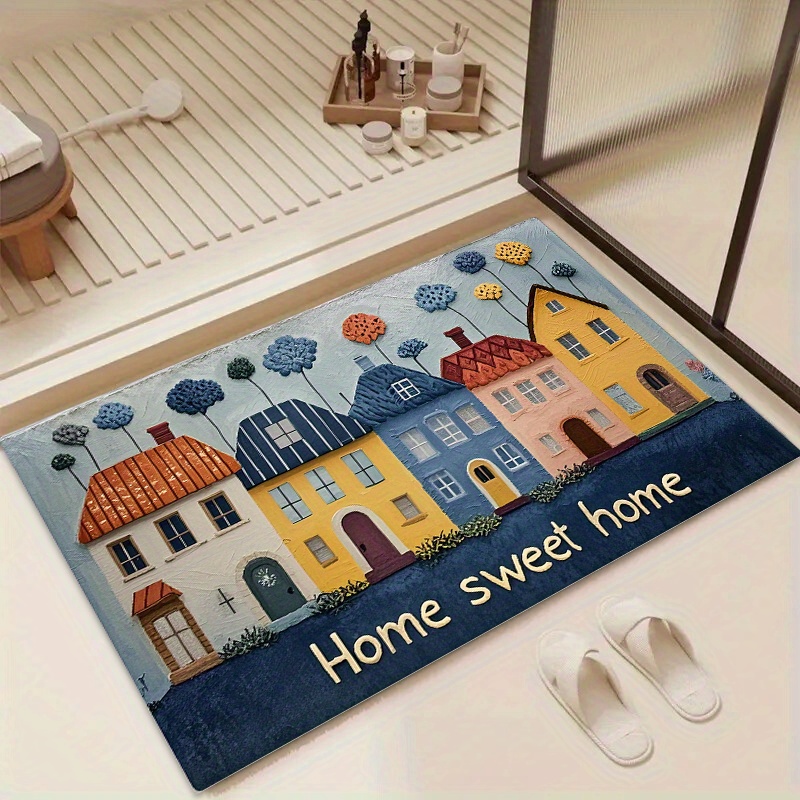 Home Sweet Home Flannel Doorma - Commercial Printing House ulasan dan harga