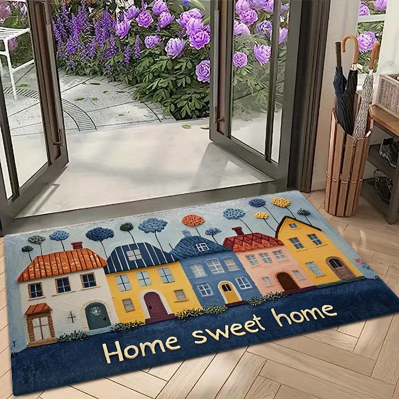 Home Sweet Home Flannel Doorma - Commercial Printing House ulasan dan harga