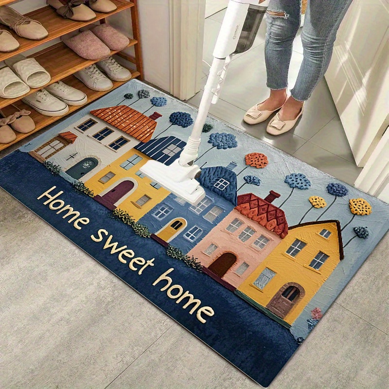 Home Sweet Home Flannel Doorma - Commercial Printing House ulasan dan harga
