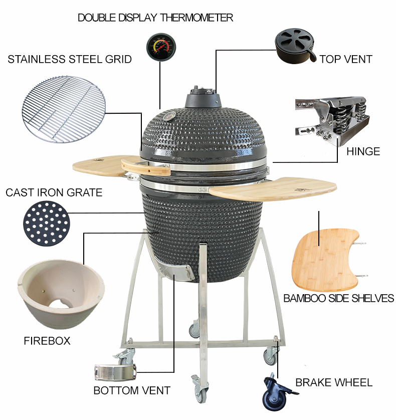 OEM Ceramic Barbecue Grill Cus - Commercial Printing Logo ulasan dan harga