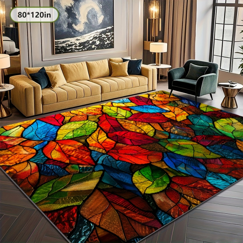 VIKAMA Stained Glass Leaf Prin - Commercial Glass Printing ulasan dan harga