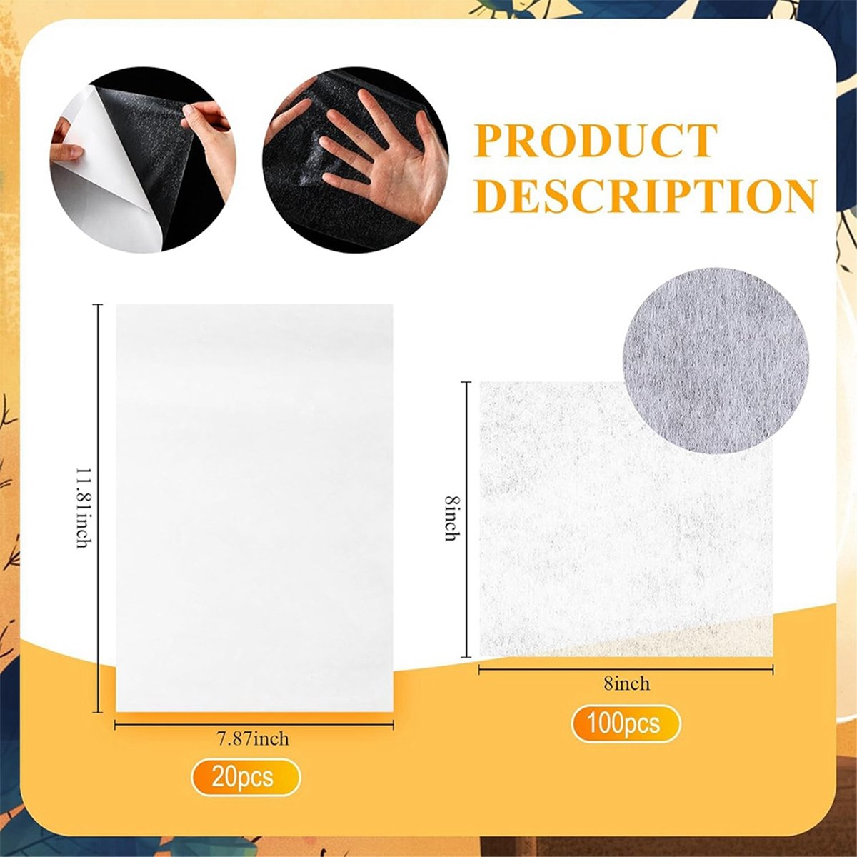 Top Sale 20 Pcs Double Sided I - Embroidery Stabilizer Backing ulasan dan harga