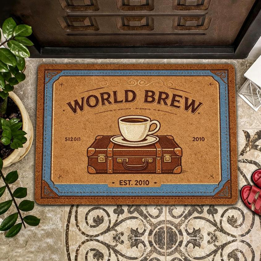 Rug cafe shop custom logo prin - Commercial Printing House ulasan dan harga