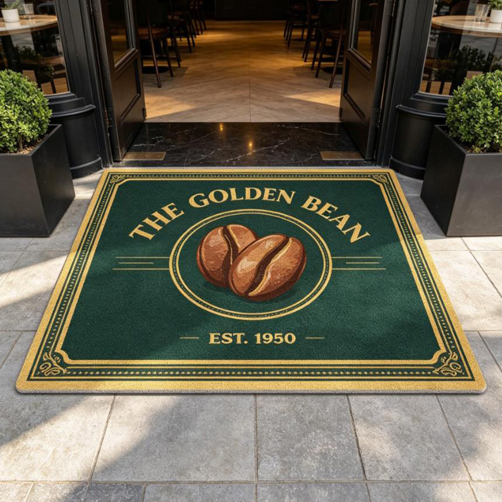Rug cafe shop custom logo prin - Commercial Printing House ulasan dan harga