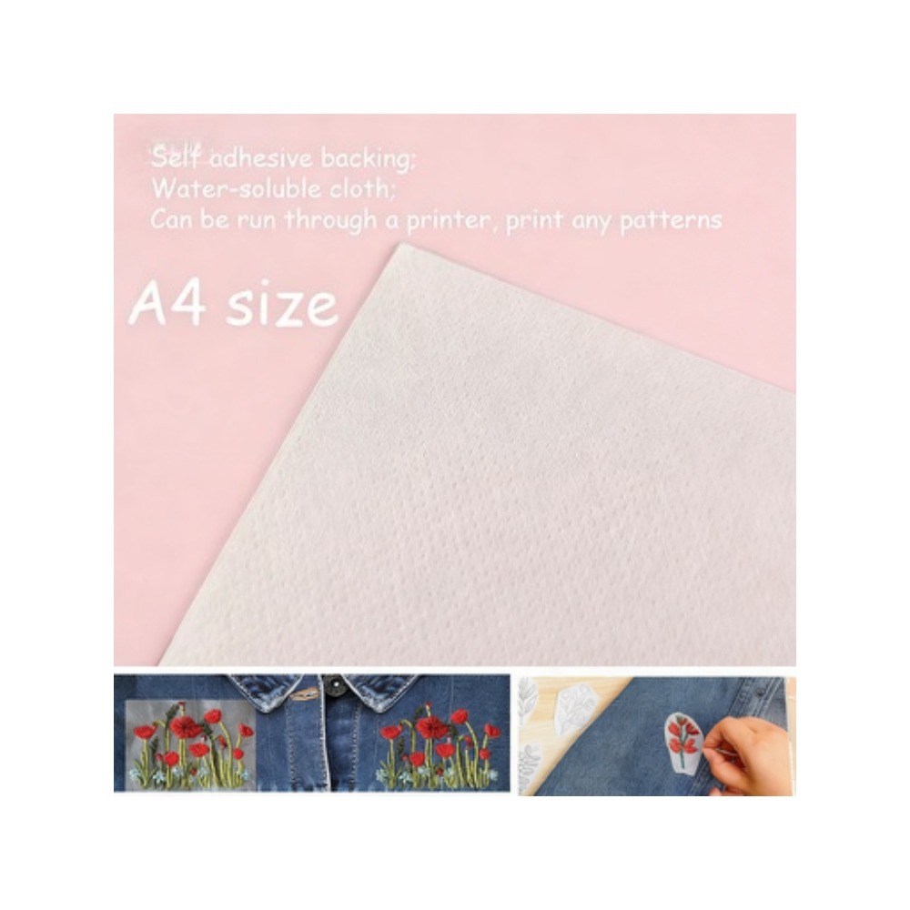 5 sheets A4 Custom Printing Pr - Embroidery Stabilizer Backing ulasan dan harga