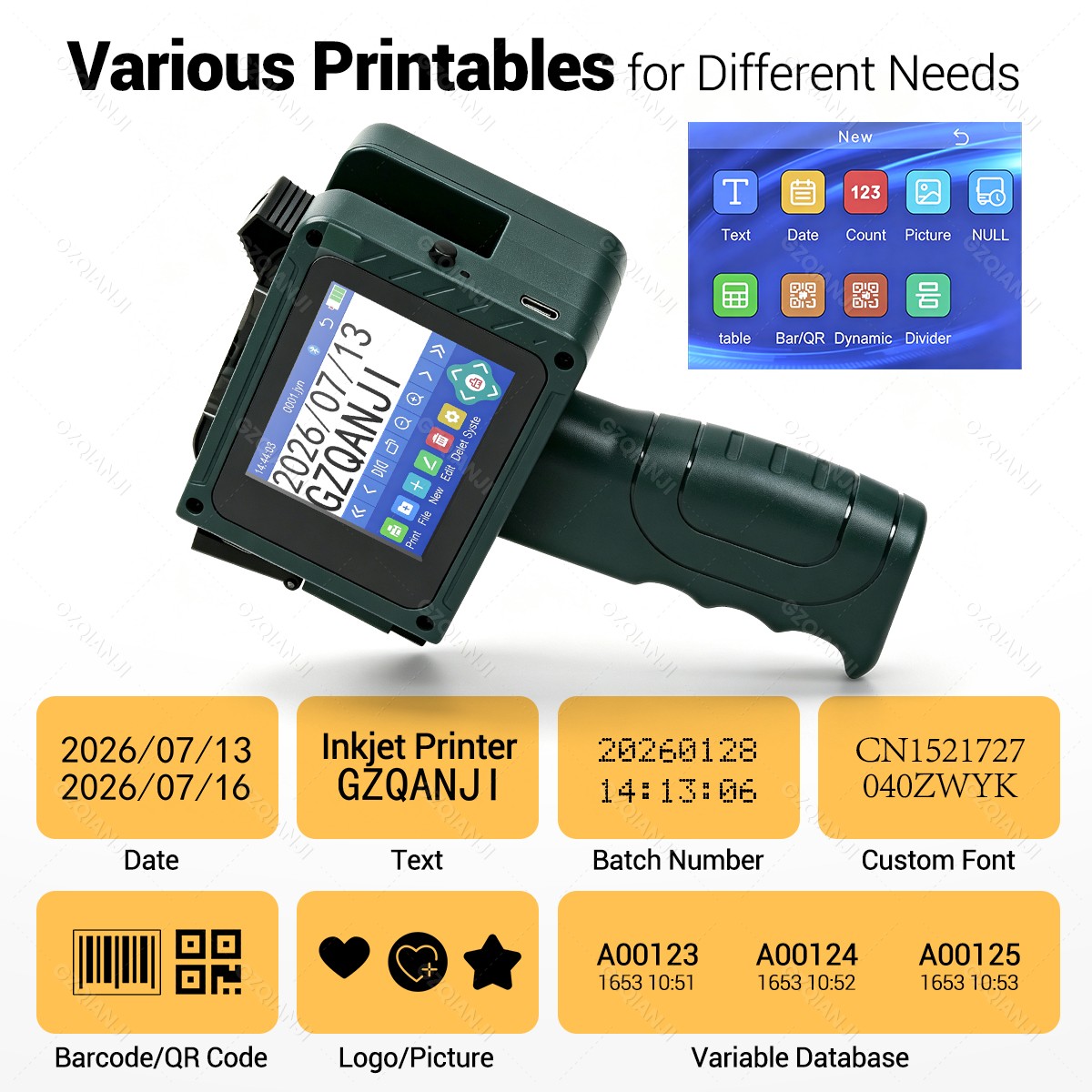 Bluetooth 12.7mm Mini Inkjet P - Commercial Printing Logo ulasan dan harga
