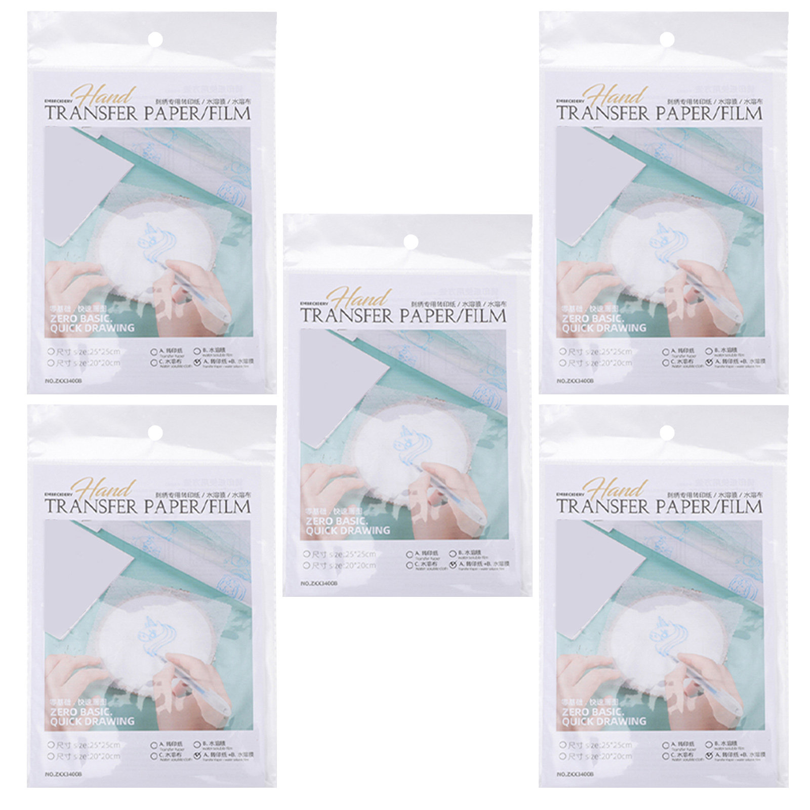20Pcs Water Soluble Embroidery - Embroidery Stabilizer Backing ulasan dan harga