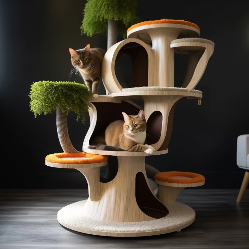 Modern Cat Apartment House, 3D - Commercial Printing House ulasan dan harga