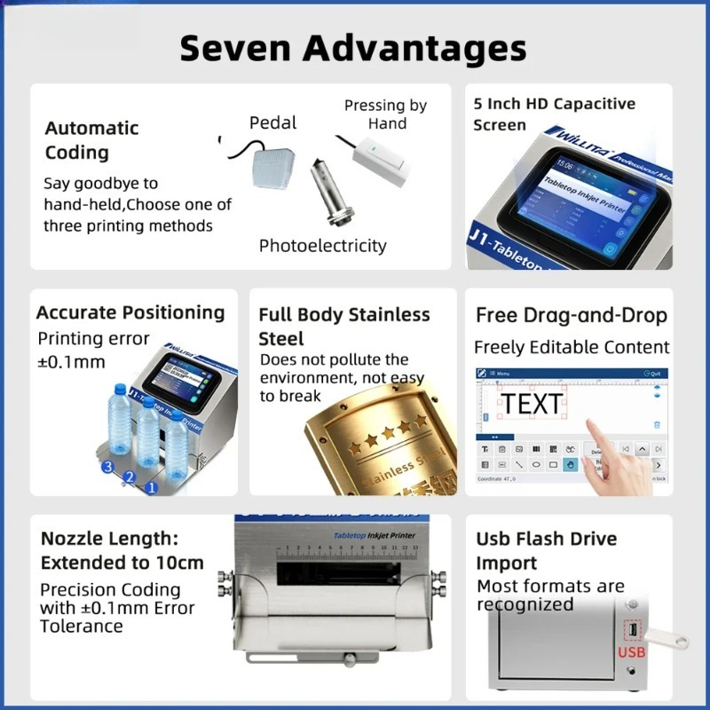 J1 Desktop Static Inkjet Print - Commercial Printing Logo ulasan dan harga