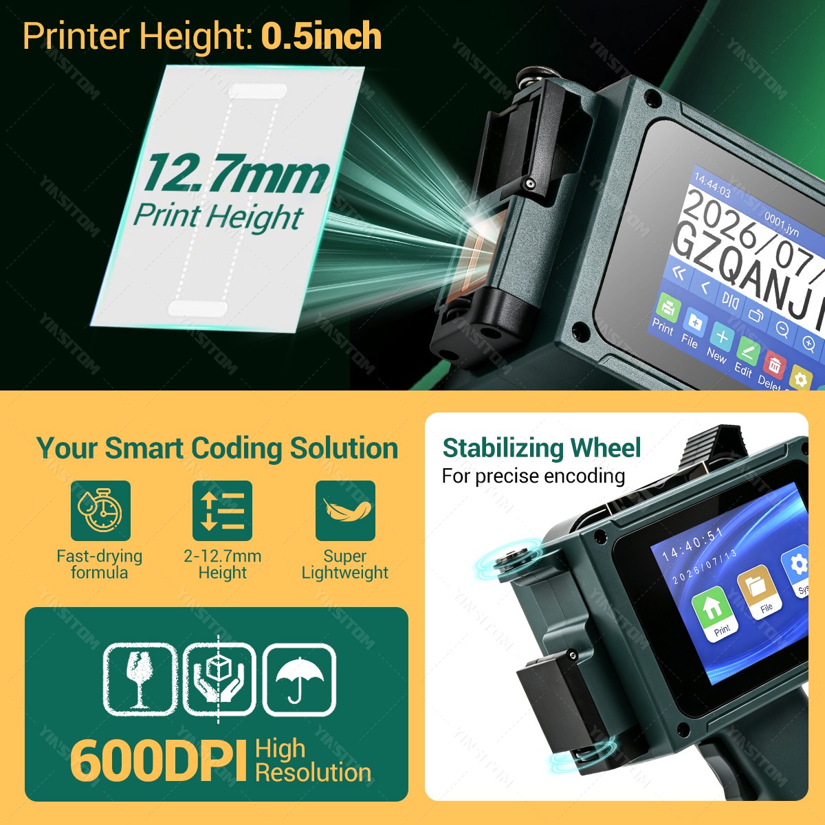 Newly Upgraded 0.5Inch 12.7mm  - Commercial Printing Ink ulasan dan harga