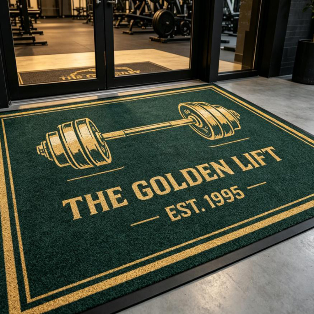 Rug gym custom logo print wate - Commercial Printing Logo ulasan dan harga