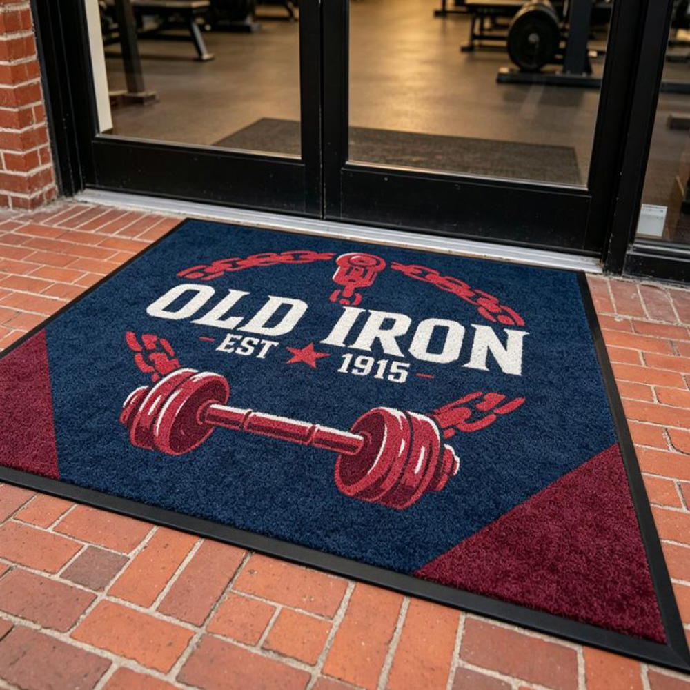 Rug gym custom logo print wate - Commercial Printing Logo ulasan dan harga