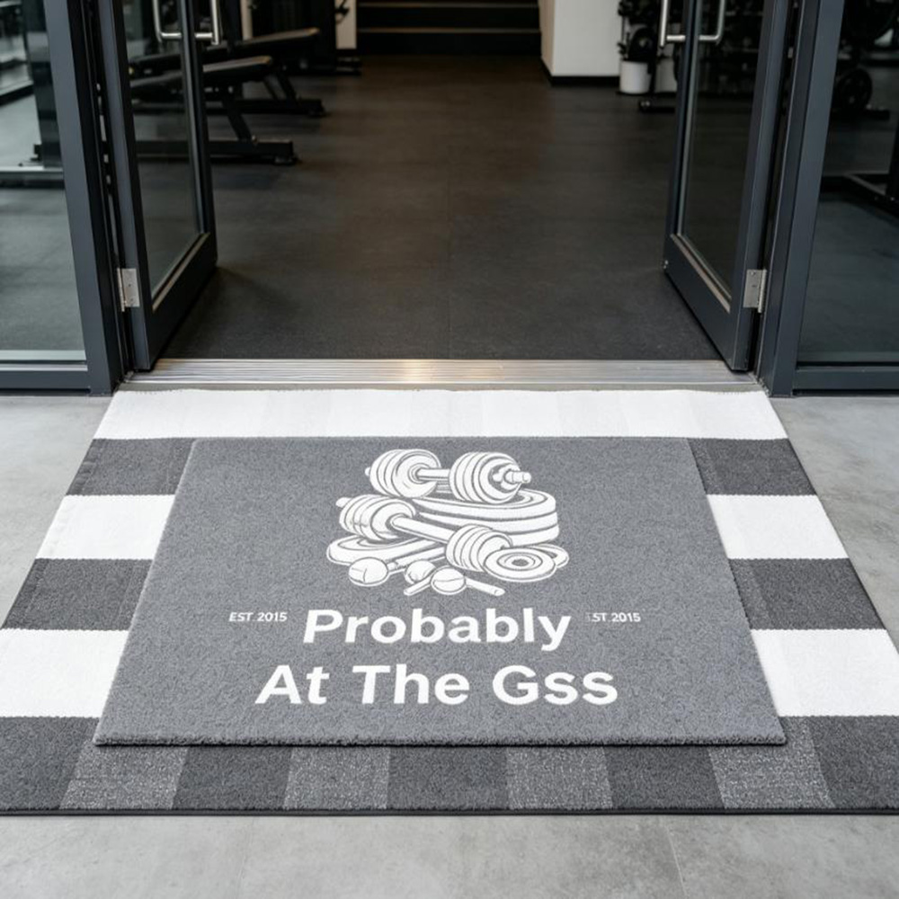 Rug gym custom logo print wate - Commercial Printing Logo ulasan dan harga