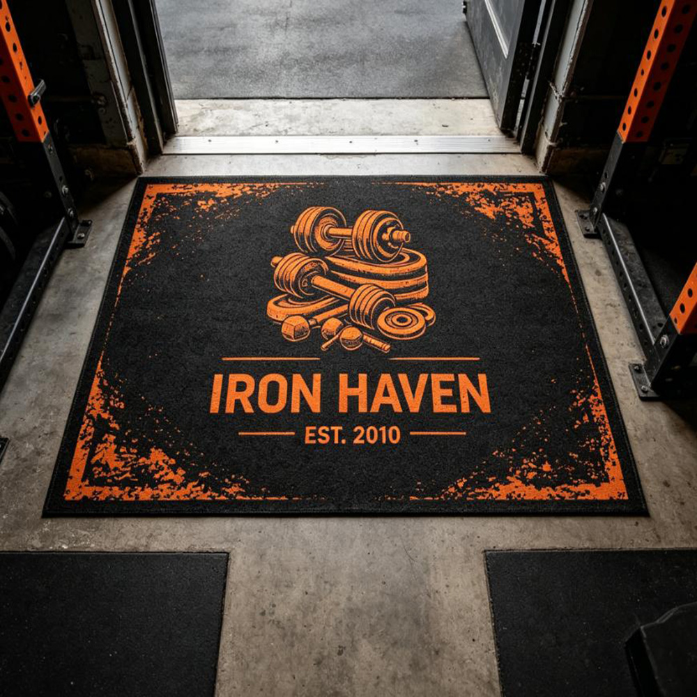 Rug gym custom logo print wate - Commercial Printing Logo ulasan dan harga